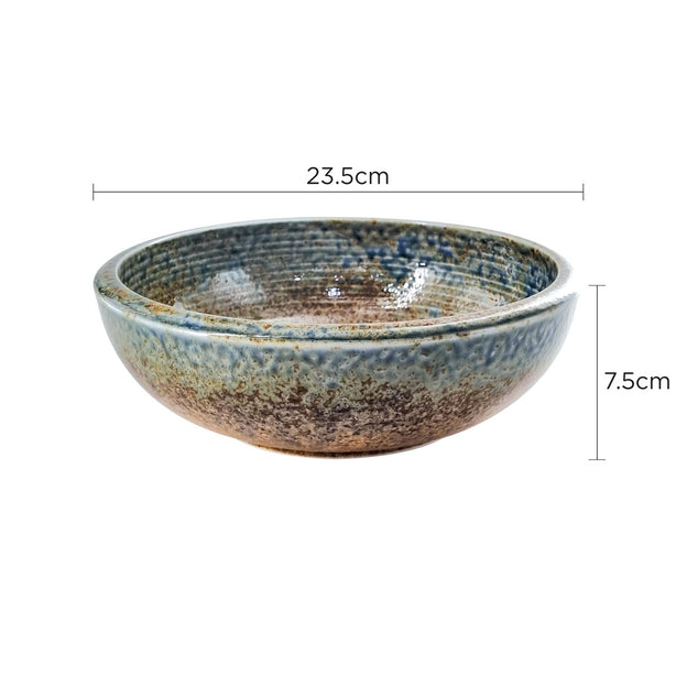Tsuru Seasonal Japanese Tableware Collection 23.5cm Stone Bowl, Sac018