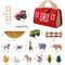 StitchesandTweed Wooden Barn Farm Animals Toys Set
