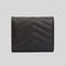 SAINT LAURENT YSL Cassandre Matelasse Multi-Folded Wallet In Grain De Poudre Leather Black RB-692061BOW01