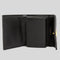 SAINT LAURENT YSL Cassandre Matelasse Multi-Folded Wallet In Grain De Poudre Leather Black RB-692061BOW01