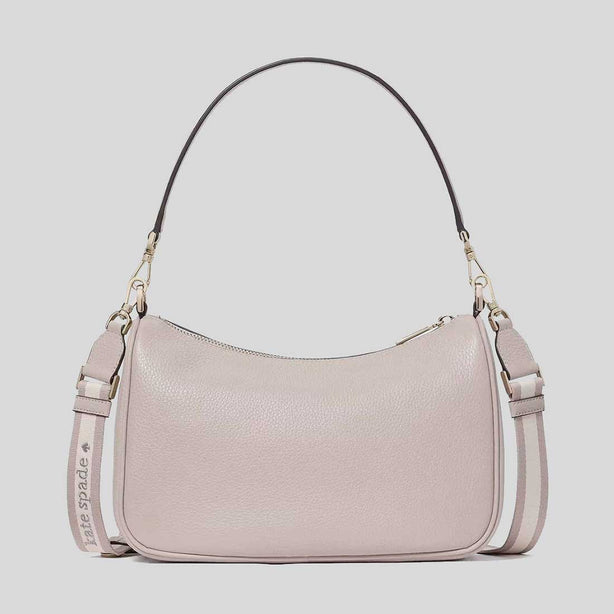 KATE SPADE Emma Pebbled Leather Medium Shoulder Bag Cozy Grey RB-KK068