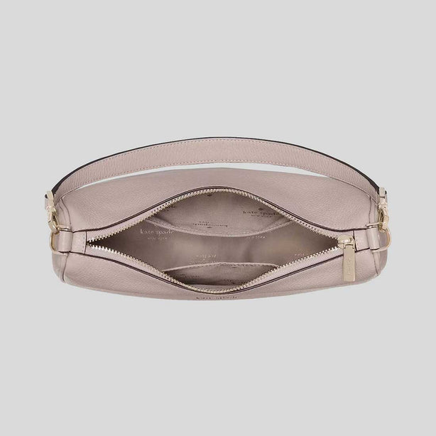 KATE SPADE Emma Pebbled Leather Medium Shoulder Bag Cozy Grey RB-KK068