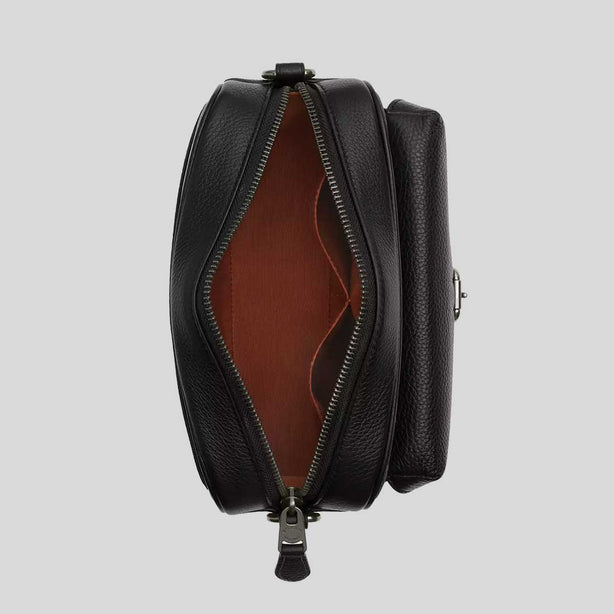 COACH Warner Crossbody Bag In Signature Canvas Charcoal/Black RB-CW217