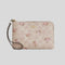 COACH Corner Zip Wristlet In Signature Canvas With Floral Print Sand Multi RB-CAR20