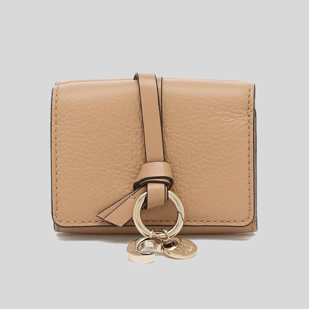 CHLOE Alphabet Mini Trifold Wallet Light Tan RB-CHC21WP946F57