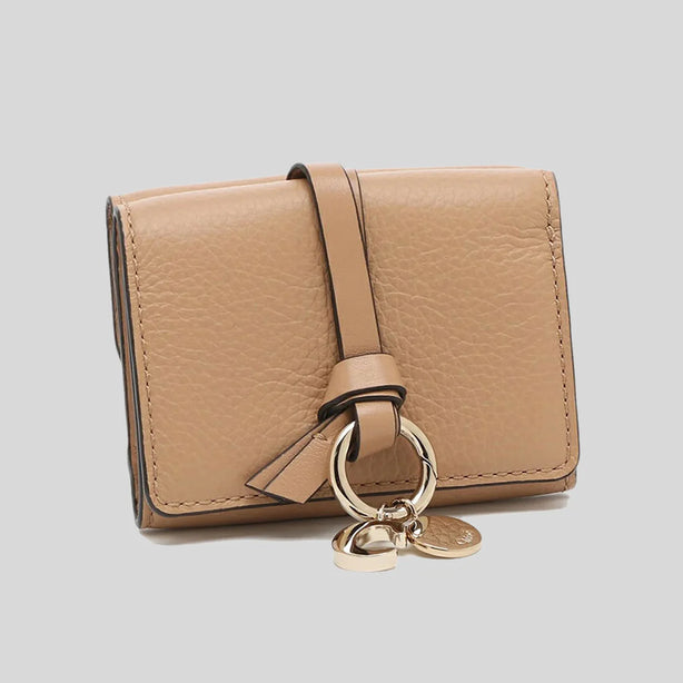 CHLOE Alphabet Mini Trifold Wallet Light Tan RB-CHC21WP946F57