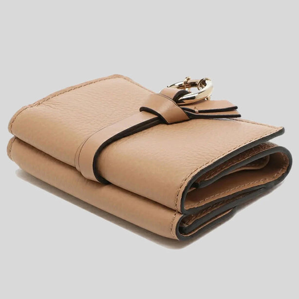 CHLOE Alphabet Mini Trifold Wallet Light Tan RB-CHC21WP946F57