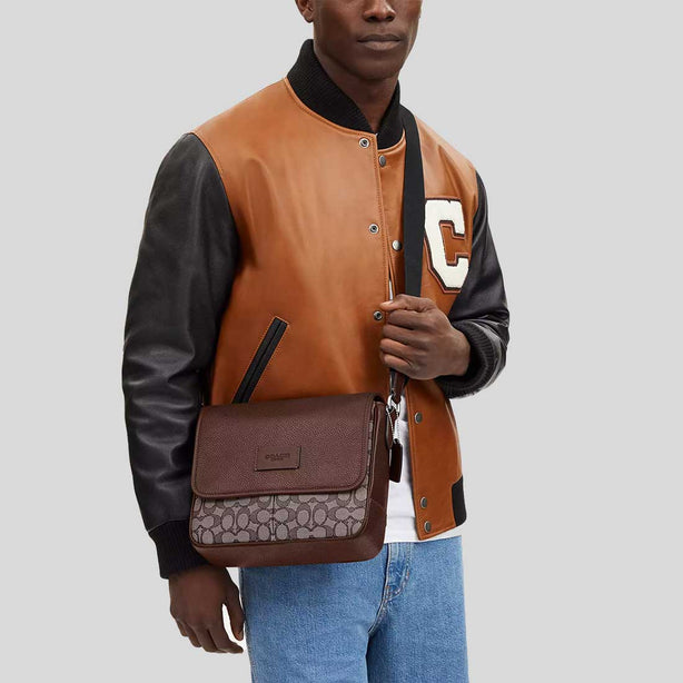 COACH Sprint Map Bag 25 In Signature Jacquard Oak/Maple RB-CE534