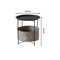 Round coffee table with storage basket