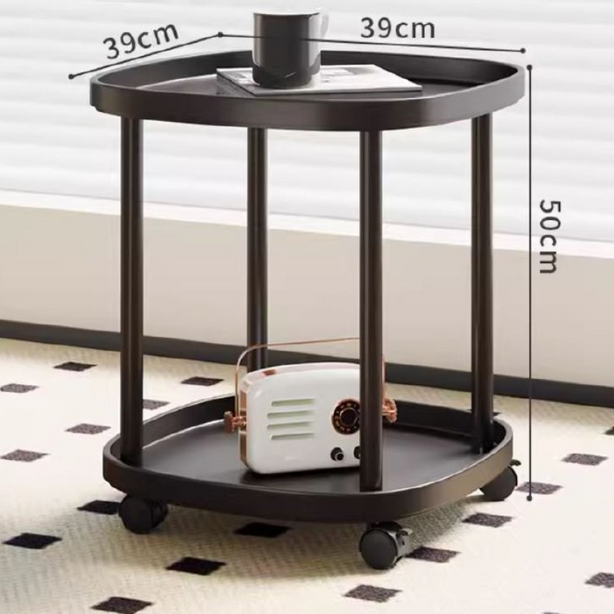 Round Coffee Table with wheels