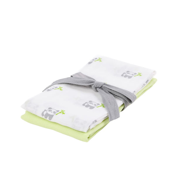 PANDA Bamboo Cotton Muslin Swaddle Blankets ‚Äì 2 pack