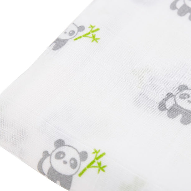 PANDA Bamboo Cotton Muslin Swaddle Blankets ‚Äì 2 pack