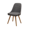 Jenne swivel chair with wood legs