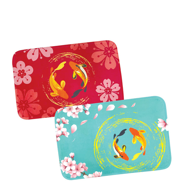 Milton Home Koi Memory Foam Mat With Anti-Slip Backing, Set Of 2