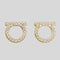 FERRAGAMO Orecchini Gancini Crystals In Gold Color RB-696573
