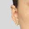FERRAGAMO Orecchini Gancini Crystals In Gold Color RB-696573