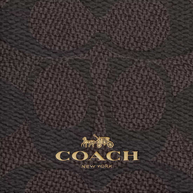 COACH ID Lanyard In Signature Canvas Walnut/Black RB-CZ285