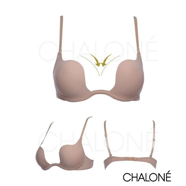 [Best Selling] Chalone Multiways Wow Plunge Seamless Bra Black For Low Back Outfit Low Plunging Neckline Wear it 6 Ways