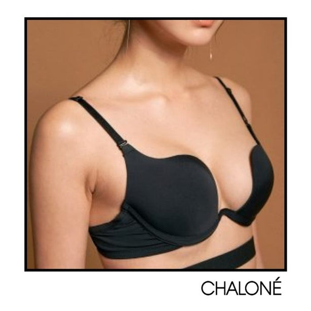 [Best Selling] Chalone Multiways Wow Plunge Seamless Bra Black For Low Back Outfit Low Plunging Neckline Wear it 6 Ways