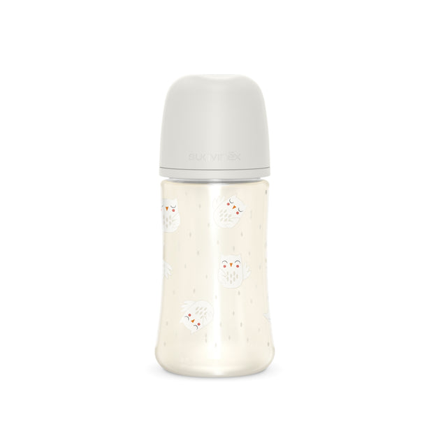 Suavinex 270ml Polyamide Premium Bottle with Medium Flow SX Pro Physiological Silicone Teat - Bonhomia Feather Beige