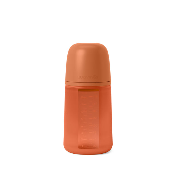 Suavinex Colour Essence All Silicone Bottle 240ml - Brick Red