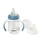 Beaba 2 in 1 Bottle to Sippy Learning Cup 210ml - Windy Blue