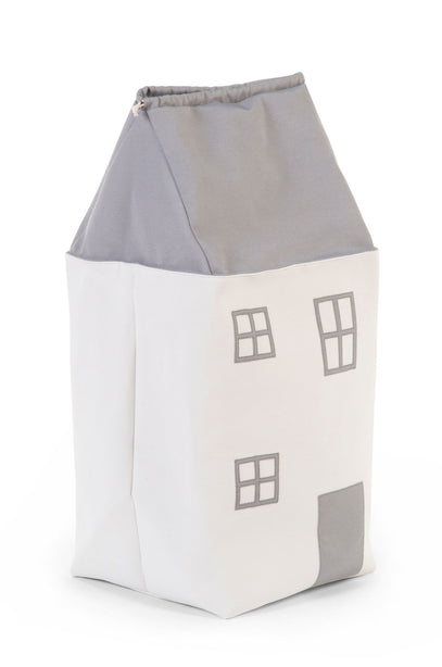 Childhome Toy Box House - Polyester - Grey Off White