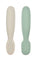 Beaba Silicone Pre-Spoons 2 Pack - Sage Green/Velvet Grey
