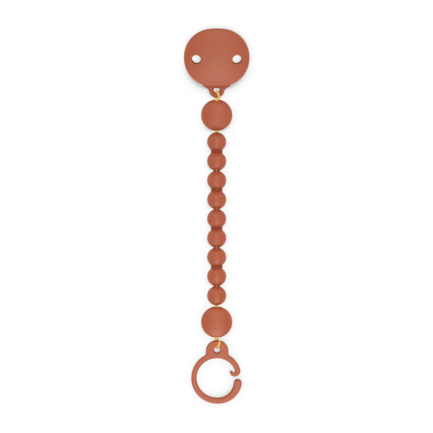 Suavinex Colour Essence Silicone Bobble Soother Clip - Brick Red