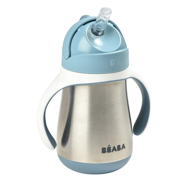 Beaba Stainless Steel Straw Cup 250ml - Windy Blue