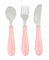 Beaba Stainless Steel Training Cutlery 3 Piece Set - Vintage Pink