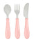 Beaba Stainless Steel Training Cutlery 3 Piece Set - Vintage Pink