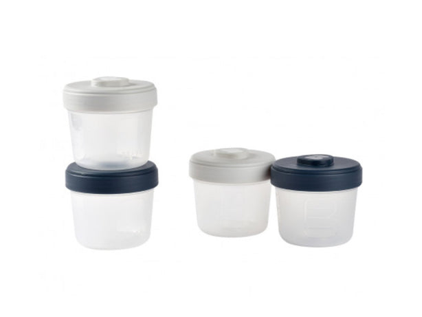 Beaba Clip Portions Food Storage Beginner Set - Storm