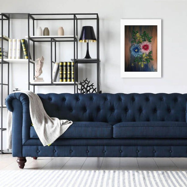 Abundance Peony Flowers A3 Art Poster