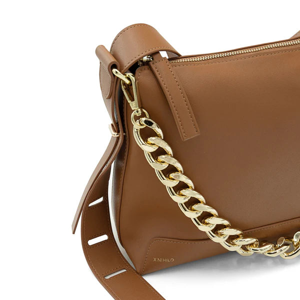 X Nihilo Rhode Leather Shoulder Bag Tan