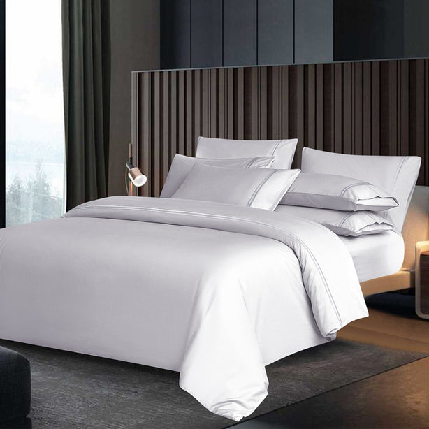 Elegant White Fitted Sheet Set 100% USA Cotton