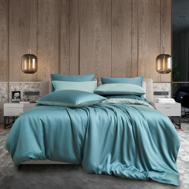 Rivera Teal and Green Bedset 100% Lyocell
