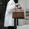X Nihilo Bank Leather Handbag Work Bag Walnut