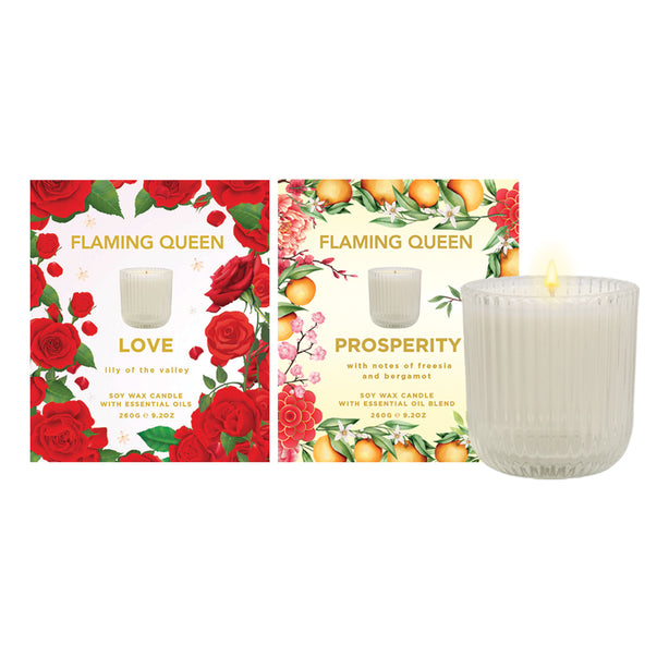 Flaming Queen 2 x 260g Soy Candle - Love & Prosperity (U.P : $79 ea.)