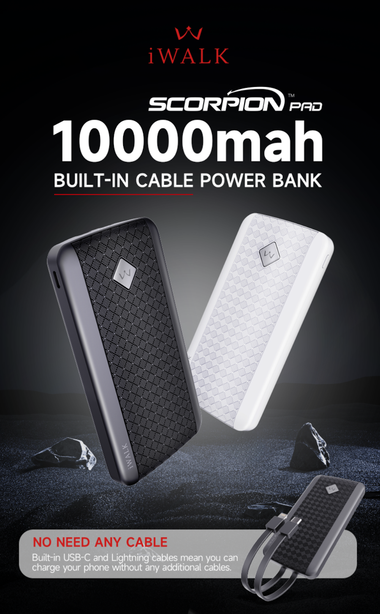 iWALK Scorpion Pro 10000mAh Fast Charge Powerbank White