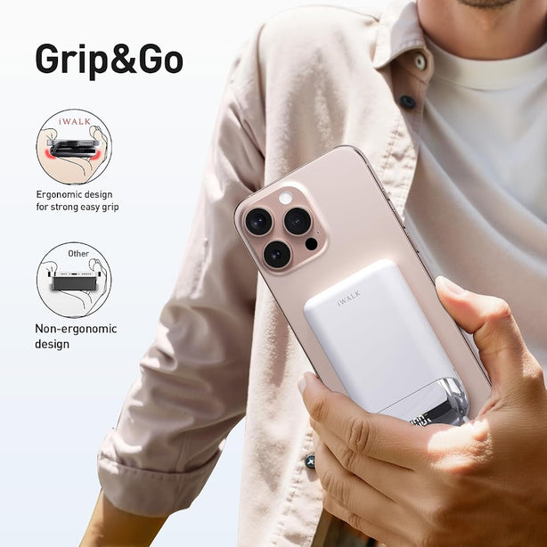 iWALK Power Hybrid Mini Wireless Powerbank (10,000mAh) White