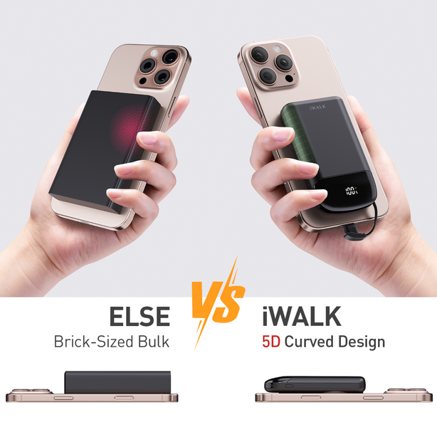 iWALK Power Hybrid Mini Wireless Powerbank (10,000mAh) Black