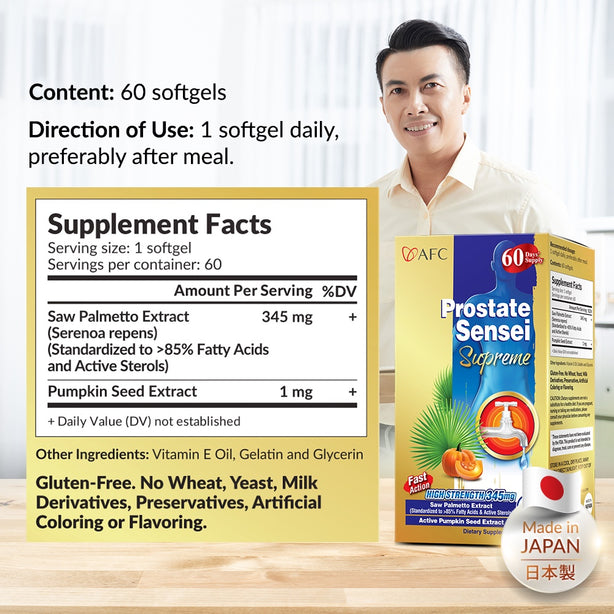 AFC Prostate Sensei Supreme for Difficult Frequent Urination Residual Urine