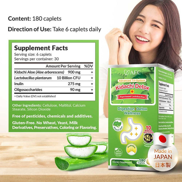 AFC Kidachi Detox Digestion & Detox Cleanse for Bloating Gastric Heartburn