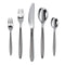 Charles Millen Signature Collection Adelia 20 Piece Cutlery Set, Stainless Steel Mirror Finished With Grey Handle
