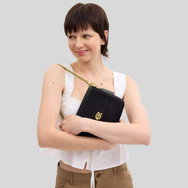 COACH Cassie Crossbody Bag 19 Black RS-CV437