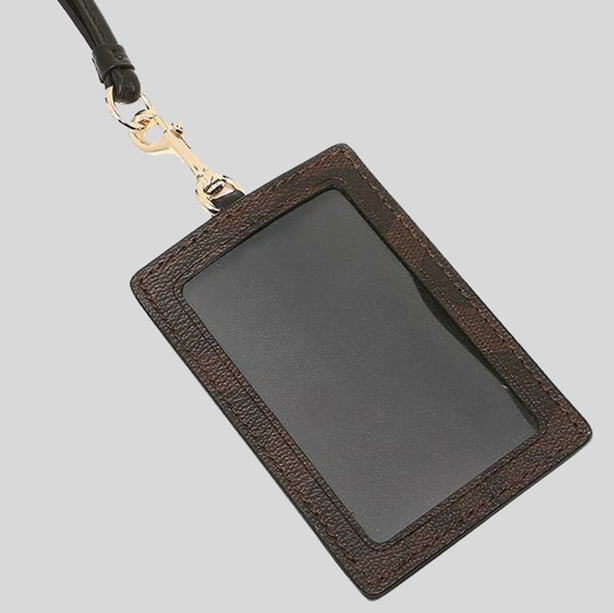 Coach ID Lanyard In Signature Canvas Brown Black RS-63274