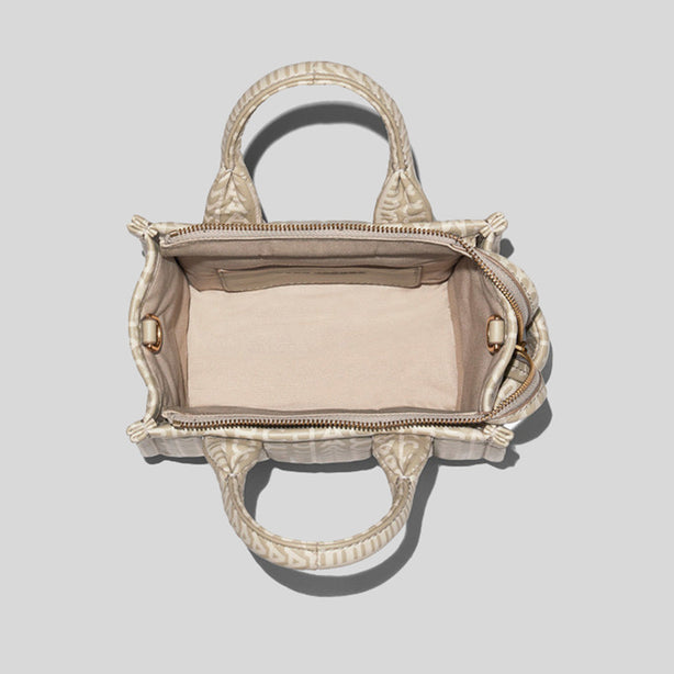 Marc Jacobs The Monogram Leather Mini Tote Bag Khaki RS-H052L03FA22