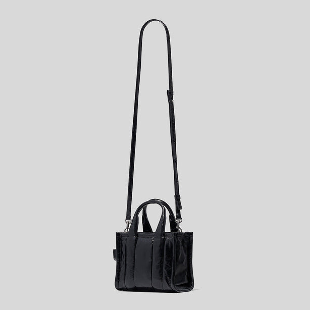 Marc Jacobs The Shiny Crinkle Leather Mini Tote Black RS-H064L03FA22