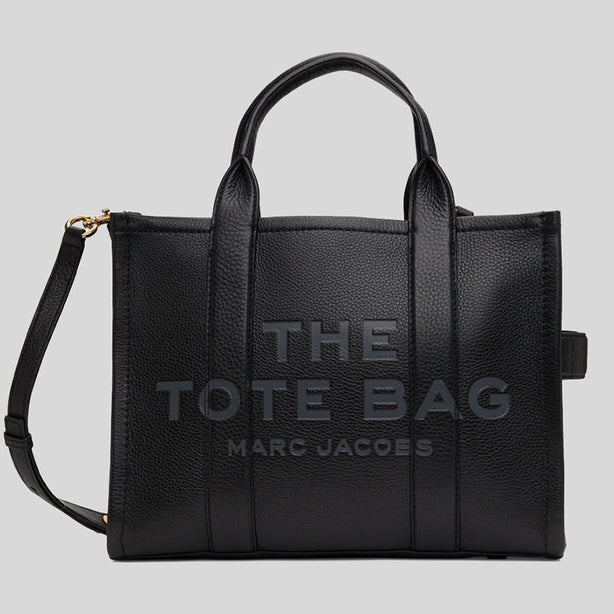 MARC JACOBS The Leather Medium Tote Bag Black RS-H004L01PF21